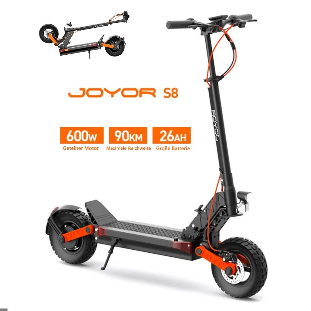 Joyor S8 E-Scooter – Seitenansicht, faltbar