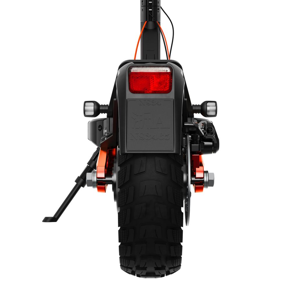 Joyor T6E E-Scooter mit ABE mit Straßenzulassung – Trittbrett und Federung Detail
