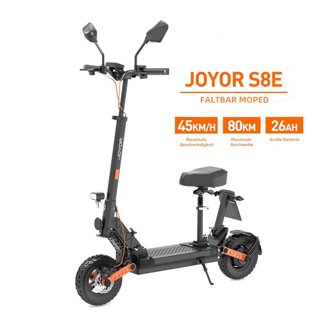 Joyor S8E E-Scooter Offroad – Seitenansicht, faltbar