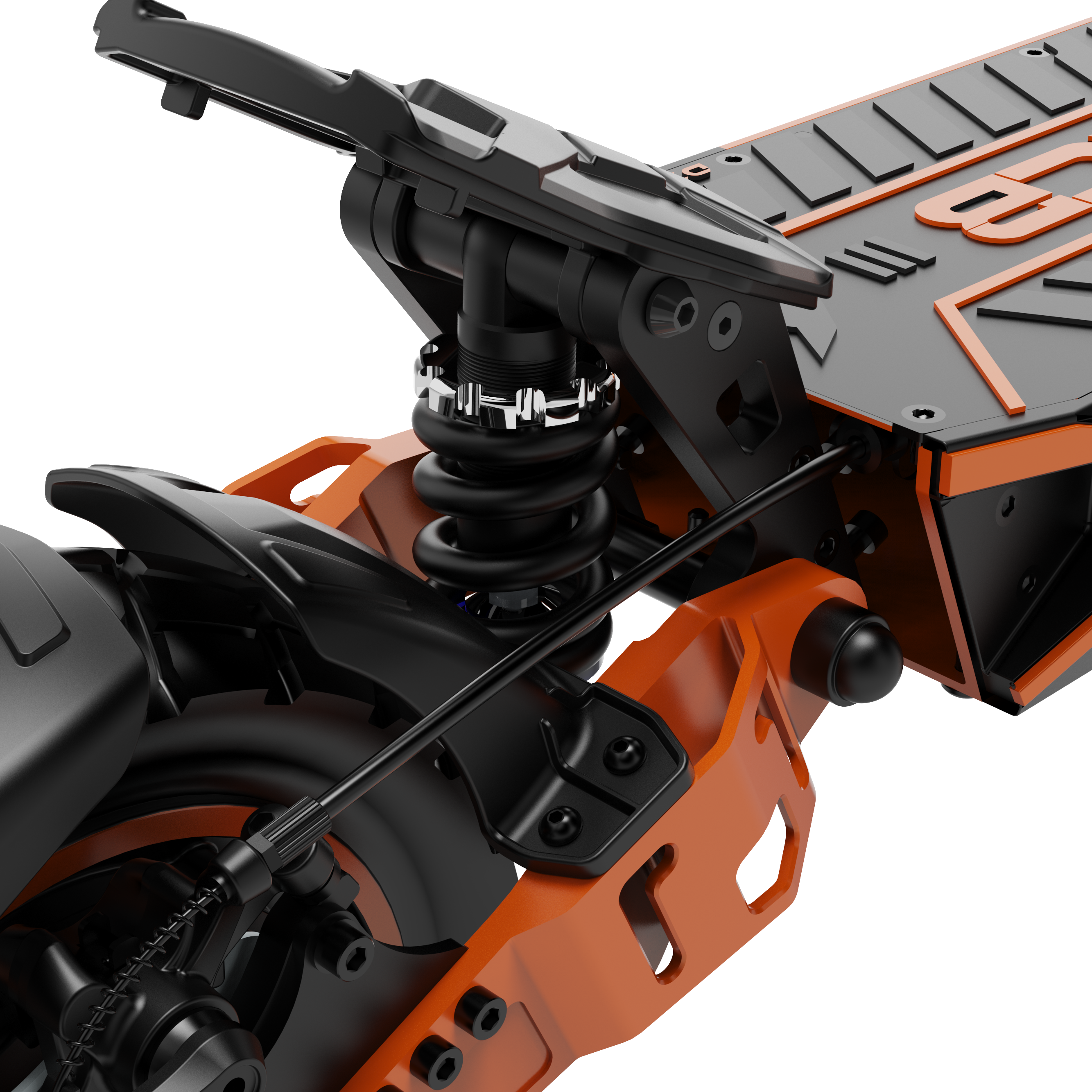 RCB D7 Pro Ultra E-Scooter Orange mit ABE mit Straßenzulassung – beim Fahren auf der Straße