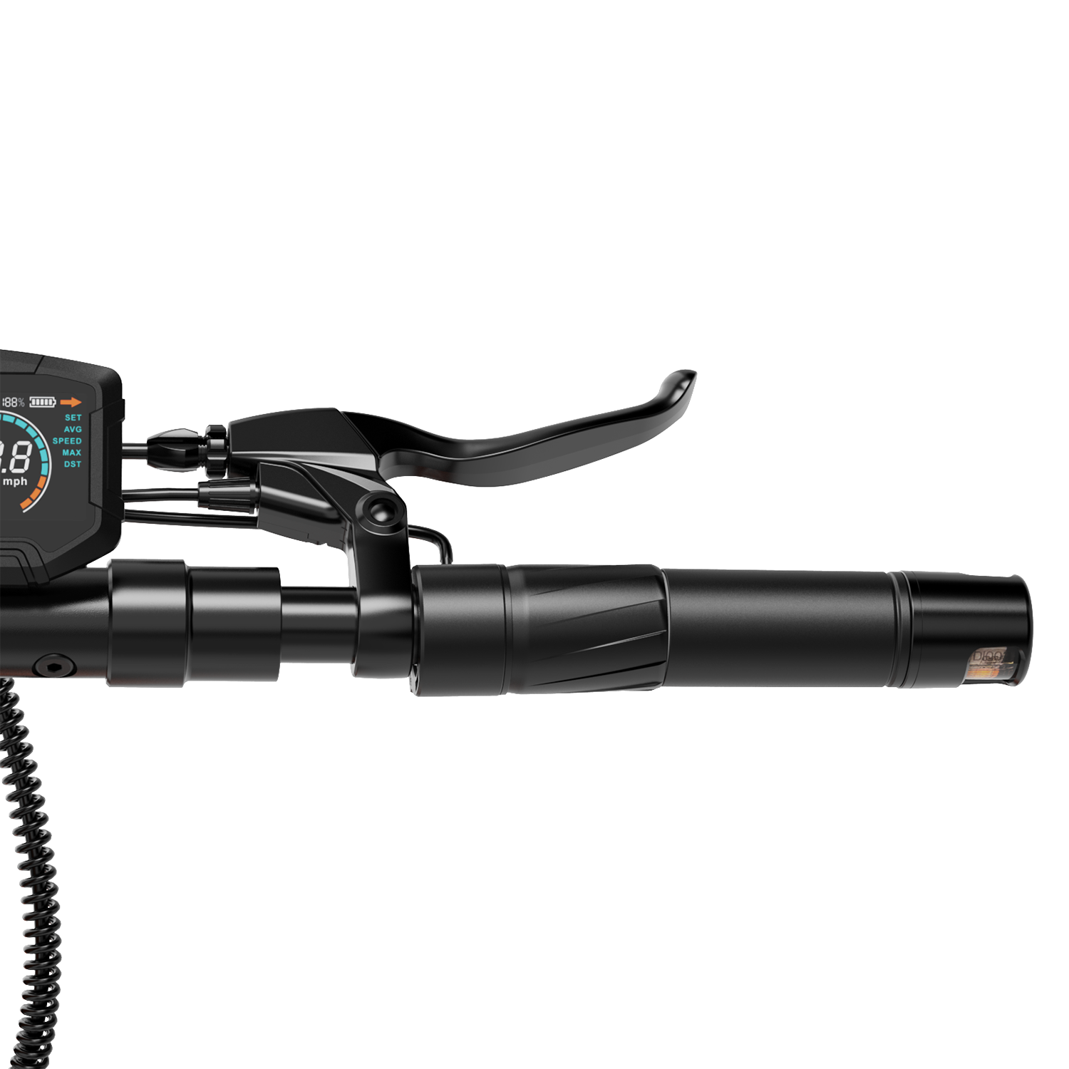 RCB D7 Ultra E-Scooter Orange mit ABE mit Straßenzulassung – Trittbrett und Federung Detail
