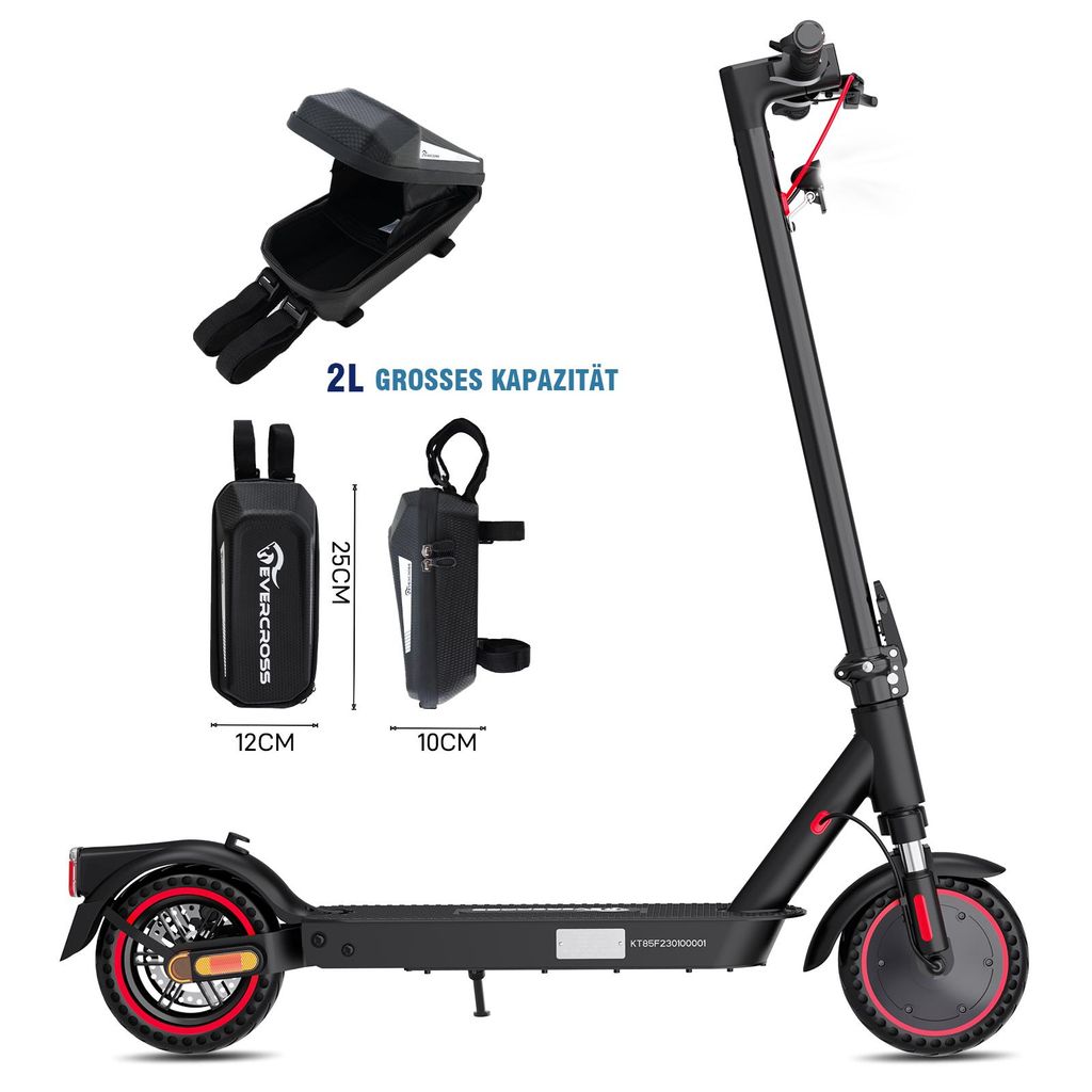 Evercross EV85F E-Scooter mit ABE mit Straßenzulassung – Detailansicht Lenker und LED-Display