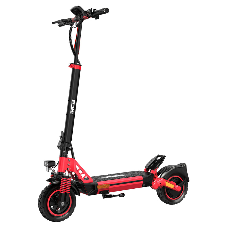 RCB D5 Ultra E-Scooter Rot mit ABE – 1600W Peak, 48V/20,8Ah, 100 km Reichweite, NFC, Blinker, App