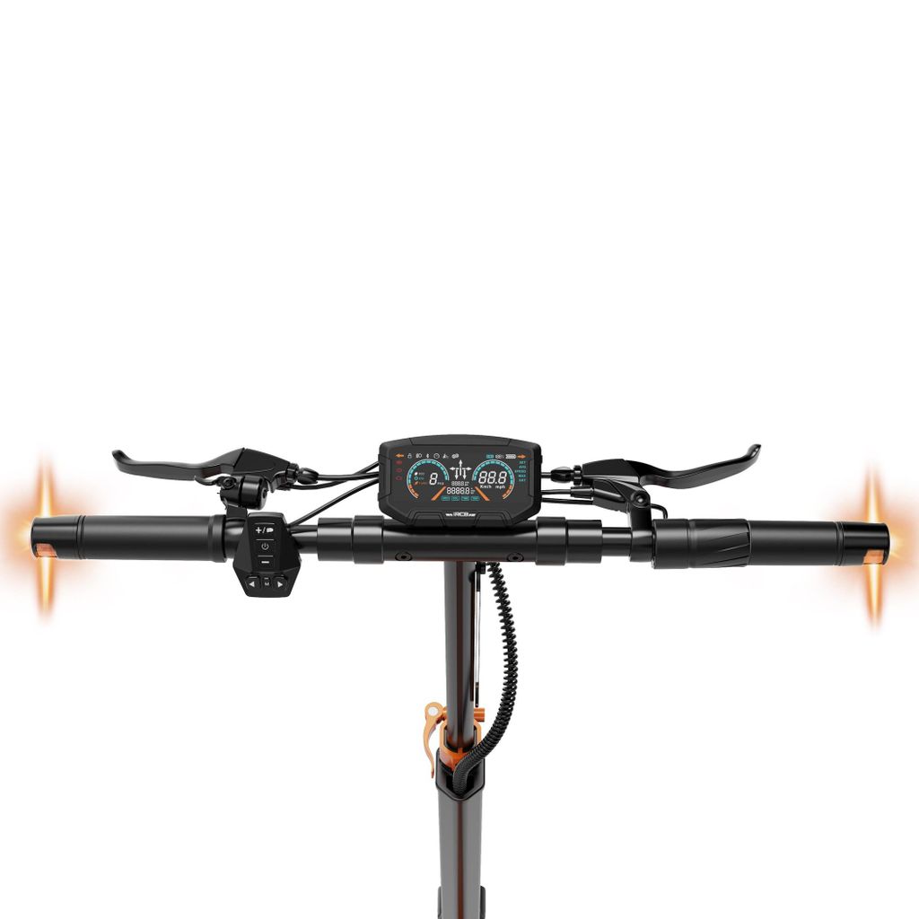 RCB D7 Pro Ultra E-Scooter Orange mit ABE mit Straßenzulassung – zusammengeklappt für Transport